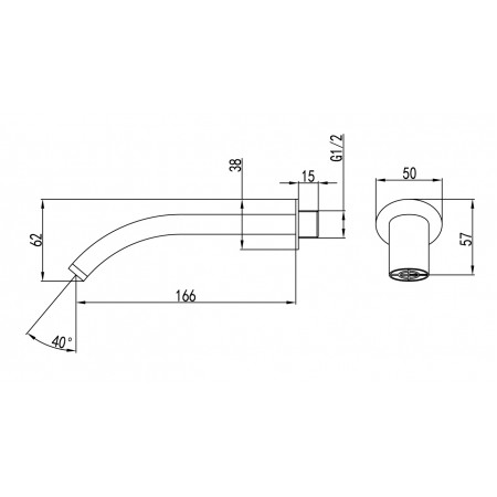 Излив для ванны LEMARK LM8024C встраиваемый Излив для ванны LEMARK LM8024C встраиваемый