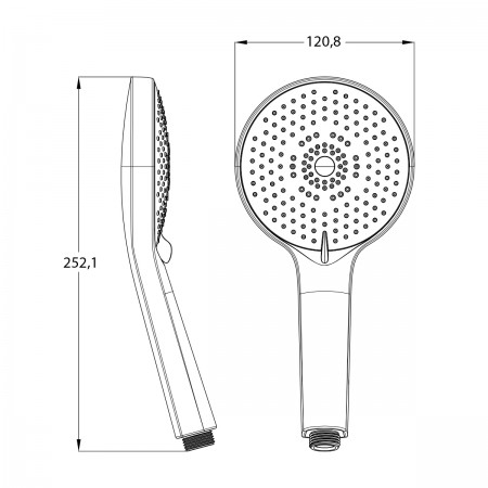 Лейка душевая LEMARK LM8125C, 5-функциональная Лейка душевая LEMARK LM8125C, 5-функциональная