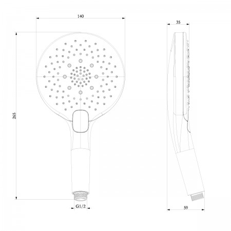 Лейка душевая LEMARK LM8128C, 3-функциональная Лейка душевая LEMARK LM8128C, 3-функциональная