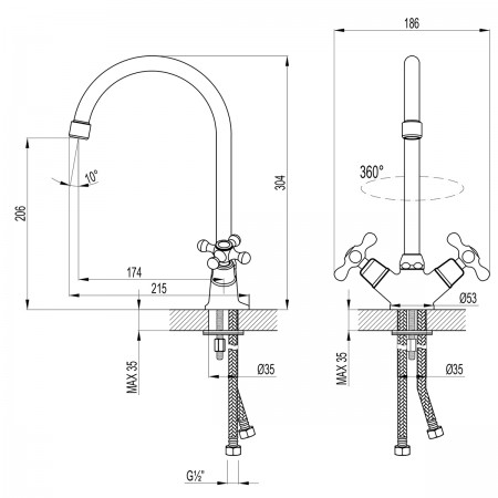 Смеситель LEMARK Standard LM2105C для кухни Смеситель LEMARK Standard LM2105C для кухни