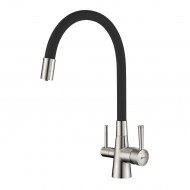 Смеситель LEMARK Comfort LM3075BN-Black для кухни с гибким изливом, с подключением к фильтру с питьевой водой