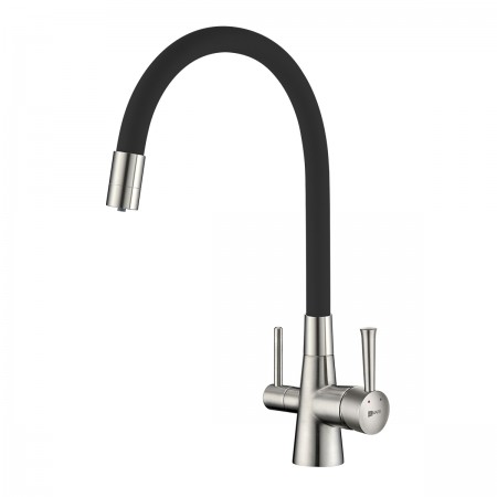 Смеситель LEMARK Comfort LM3075BN-Black для кухни с гибким изливом, с подключением к фильтру с питьевой водой Смеситель LEMARK Comfort LM3075BN-Black для кухни с гибким изливом, с подключением к фильтру с питьевой водой
