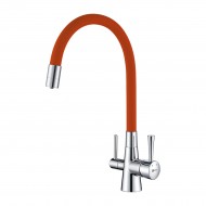Смеситель LEMARK Comfort LM3075C-Orange для кухни с гибким изливом, с подключением к фильтру с питьевой водой
