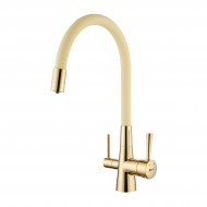 Смеситель LEMARK Comfort LM3075G-Beige для кухни с гибким изливом, с подключением к фильтру с питьевой водой