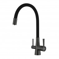 Смеситель LEMARK Comfort LM3075GM для кухни с гибким изливом, с подключением к фильтру с питьевой водой