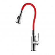 Смеситель LEMARK Expert LM5082S-Red для кухни с гибким изливом