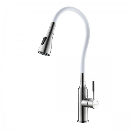 Смеситель LEMARK Expert LM5082S-White для кухни с гибким изливом Смеситель LEMARK Expert LM5082S-White для кухни с гибким изливом