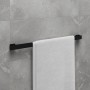 LEMARK | Полотенцедержатель LEMARK SMOOTH LINE одинарный, чёрный матовый LEMARK | Полотенцедержатель LEMARK SMOOTH LINE одинарный, чёрный матовый
