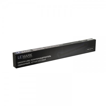 LEMARK | Полотенцедержатель LEMARK SMOOTH LINE одинарный, чёрный матовый LEMARK | Полотенцедержатель LEMARK SMOOTH LINE одинарный, чёрный матовый