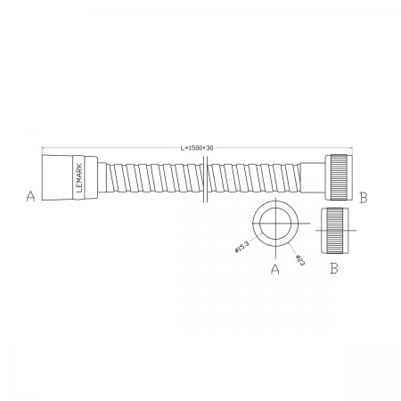 Душевой шланг LEMARK LE8037B-RBronze двухзагибный 1,5 м, TURN-FREE, латунь, Душевой шланг LEMARK LE8037B-RBronze двухзагибный 1,5 м, TURN-FREE, латунь,