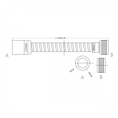 Душевой шланг LEMARK LE8042P ПВХ 1,5 м, блистер Душевой шланг LEMARK LE8042P ПВХ 1,5 м, блистер