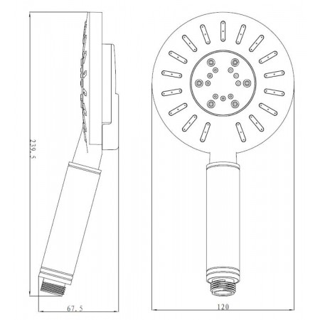 Лейка душевая LEMARK LM0713C, 3-функциональная Лейка душевая LEMARK LM0713C, 3-функциональная