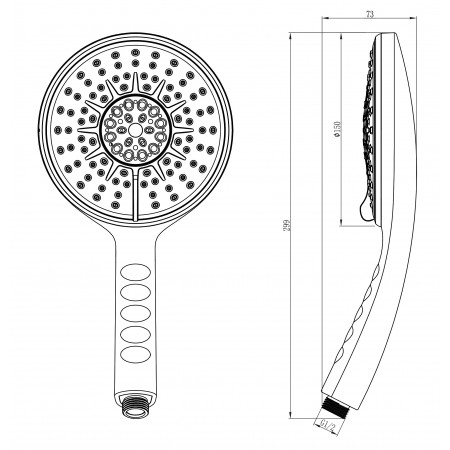 Лейка душевая LEMARK LM0814C, 6-функциональная Лейка душевая LEMARK LM0814C, 6-функциональная