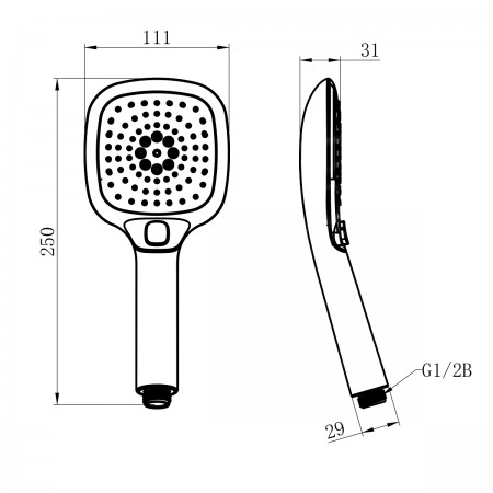 Лейка душевая LEMARK LM1014C, 3-функциональная Лейка душевая LEMARK LM1014C, 3-функциональная