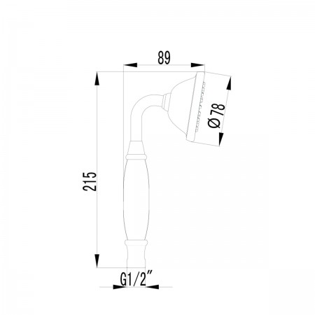 Лейка душевая LEMARK LM8007G, 1-функциональная Лейка душевая LEMARK LM8007G, 1-функциональная