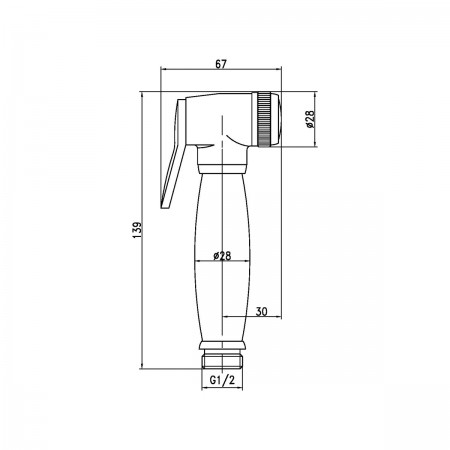 Лейка для биде LM8047B, бронза Лейка для биде LM8047B, бронза