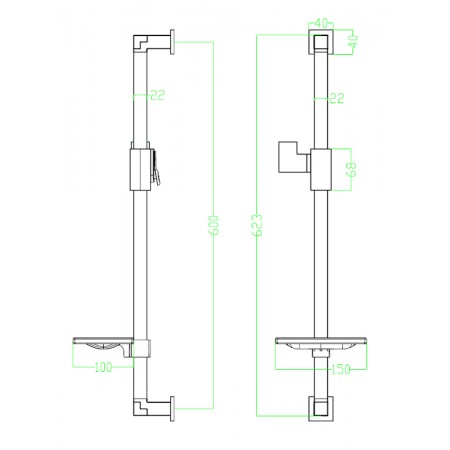 Душевая стойка LEMARK LM8069C с прямоугольной мыльницей Душевая стойка LEMARK LM8069C с прямоугольной мыльницей
