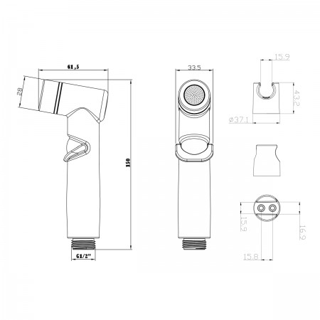 Комплект аксессуаров LEMARK LM8088C для биде, хром Комплект аксессуаров LEMARK LM8088C для биде, хром