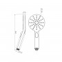 Лейка душевая LEMARK LM8122GM, 3-функциональная Лейка душевая LEMARK LM8122GM, 3-функциональная