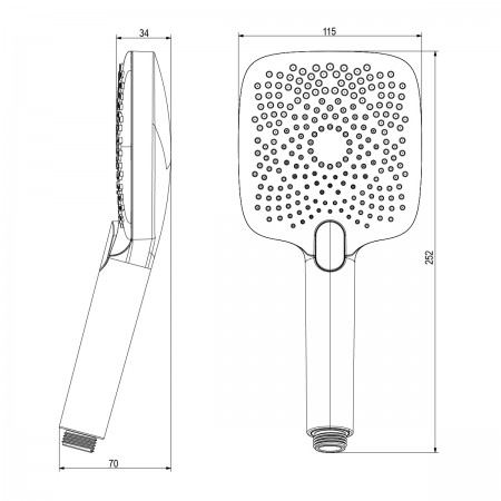 Лейка душевая LEMARK LM8129C, 3-функциональная Лейка душевая LEMARK LM8129C, 3-функциональная