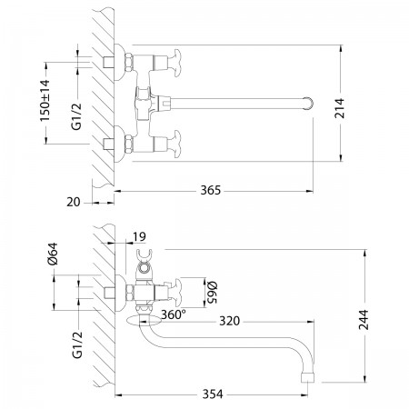 Смеситель LEMARK Flora LM0151C универсальный Смеситель LEMARK Flora LM0151C универсальный
