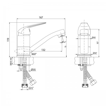 Смеситель LEMARK Plus Advance LM1207C для раковины Смеситель LEMARK Plus Advance LM1207C для раковины