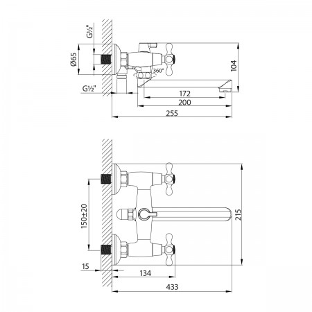 Смеситель LEMARK Standard LM2113C универсальный Смеситель LEMARK Standard LM2113C универсальный