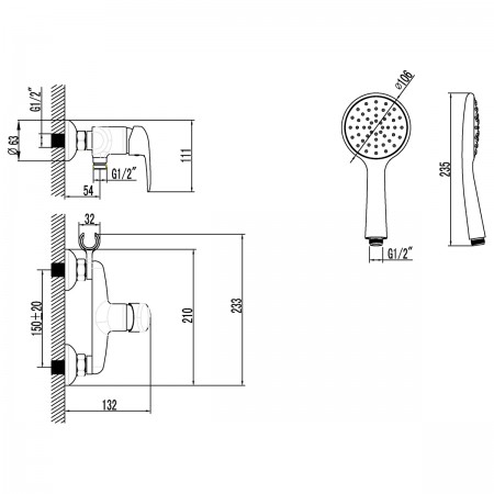 Смеситель LEMARK Pramen LM3303C для душа Смеситель LEMARK Pramen LM3303C для душа