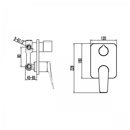 Смеситель LEMARK Bronx LM3728GM для ванны и душа, встраиваемый Смеситель LEMARK Bronx LM3728GM для ванны и душа, встраиваемый
