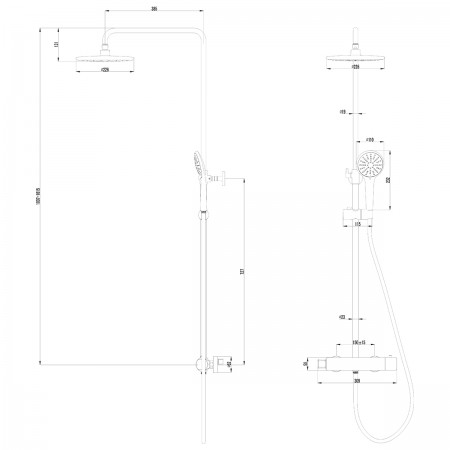 Смеситель LEMARK Bronx LM3770GM для душа термостатический Смеситель LEMARK Bronx LM3770GM для душа термостатический