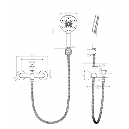 Смеситель LEMARK Minima LM3814C для ванны Смеситель LEMARK Minima LM3814C для ванны