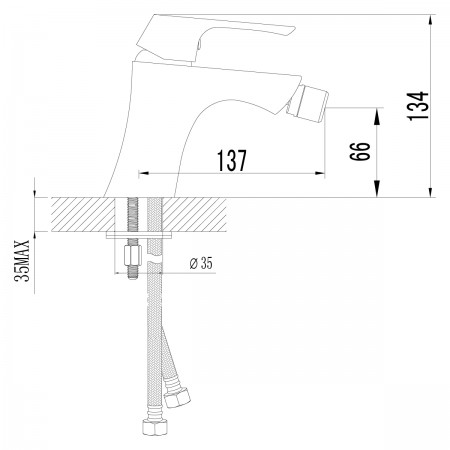 Смеситель LEMARK Unit LM4508C для биде Смеситель LEMARK Unit LM4508C для биде