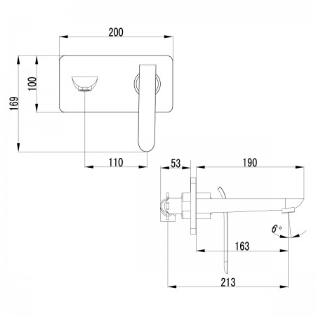 Смеситель LEMARK Melange LM4926CW для раковины, встраиваемый Смеситель LEMARK Melange LM4926CW для раковины, встраиваемый
