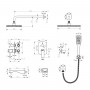 Смеситель LEMARK Ursus LM7222BL для ванны и душа, встраиваемый Смеситель LEMARK Ursus LM7222BL для ванны и душа, встраиваемый