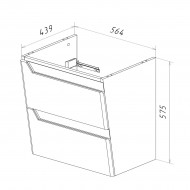 Комплект мебели для ванной комнаты LEMARK Miano 60 Белый глянец LM06M60TSET2