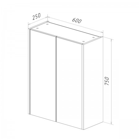 Шкаф LEMARK COMBI 60 см подвесной, 2-х дверный, цвет фасада: Бетон, цвет корпуса: Белый глянец Шкаф LEMARK COMBI 60 см подвесной, 2-х дверный, цвет фасада: Бетон, цвет корпуса: Белый глянец