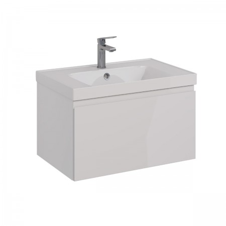Тумба LEMARK VEON MINI 70 см под 1 раковину, подвесная,1 ящик, цвет корпуса, фасада: Белый глянец Тумба LEMARK VEON MINI 70 см под 1 раковину, подвесная,1 ящик, цвет корпуса, фасада: Белый глянец