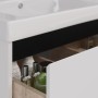 Тумба LEMARK COMBI 125 см под 2 раковины, подвесная/напольная,4 ящика, цвет планки: Чёрный, цвет корпуса, фасада: Белый глянец Тумба LEMARK COMBI 125 см под 2 раковины, подвесная/напольная,4 ящика, цвет планки: Чёрный, цвет корпуса, фасада: Белый глянец