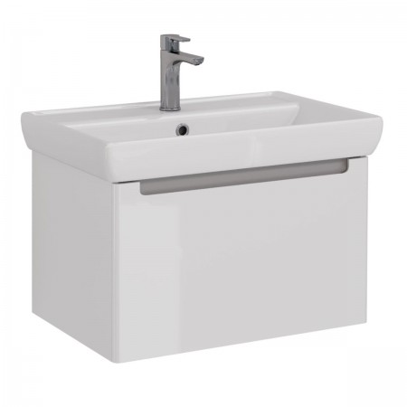 Тумба LEMARK BUNO MINI 70 см под 1 раковину, подвесная,1 ящик, цвет корпуса, фасада: Белый глянец Тумба LEMARK BUNO MINI 70 см под 1 раковину, подвесная,1 ящик, цвет корпуса, фасада: Белый глянец