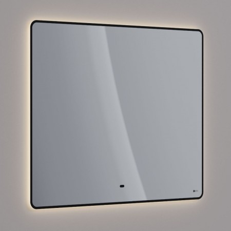 Зеркало LEMARK MIOBLACK 100х80 см с интерьерной подсветкой, с подогревом Зеркало LEMARK MIOBLACK 100х80 см с интерьерной подсветкой, с подогревом