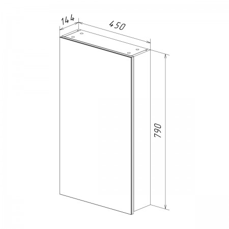 Шкаф зеркальный LEMARK UNIVERSAL 45х80 см 1 дверный, петли слева, цвет корпуса: Белый глянец Шкаф зеркальный LEMARK UNIVERSAL 45х80 см 1 дверный, петли слева, цвет корпуса: Белый глянец