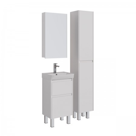 Шкаф зеркальный LEMARK UNIVERSAL 45х80 см 1 дверный, петли слева, цвет корпуса: Белый глянец Шкаф зеркальный LEMARK UNIVERSAL 45х80 см 1 дверный, петли слева, цвет корпуса: Белый глянец