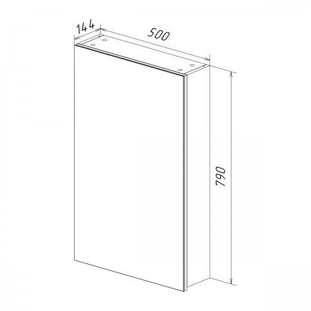 Шкаф зеркальный LEMARK UNIVERSAL 50х80 см 1 дверный, петли слева, цвет корпуса: Белый глянец Шкаф зеркальный LEMARK UNIVERSAL 50х80 см 1 дверный, петли слева, цвет корпуса: Белый глянец