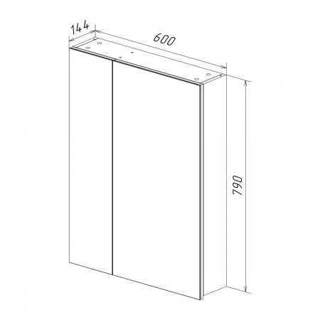 Шкаф зеркальный LEMARK UNIVERSAL 60х80 см 2-х дверный, цвет корпуса: Белый глянец Шкаф зеркальный LEMARK UNIVERSAL 60х80 см 2-х дверный, цвет корпуса: Белый глянец