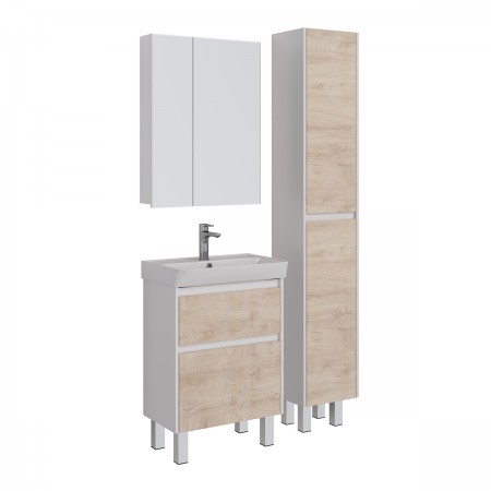 Шкаф зеркальный LEMARK UNIVERSAL 60х80 см 2-х дверный, цвет корпуса: Белый глянец Шкаф зеркальный LEMARK UNIVERSAL 60х80 см 2-х дверный, цвет корпуса: Белый глянец