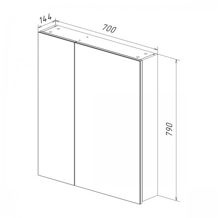 Шкаф зеркальный LEMARK UNIVERSAL 70х80 см 2-х дверный, цвет корпуса: Белый глянец Шкаф зеркальный LEMARK UNIVERSAL 70х80 см 2-х дверный, цвет корпуса: Белый глянец